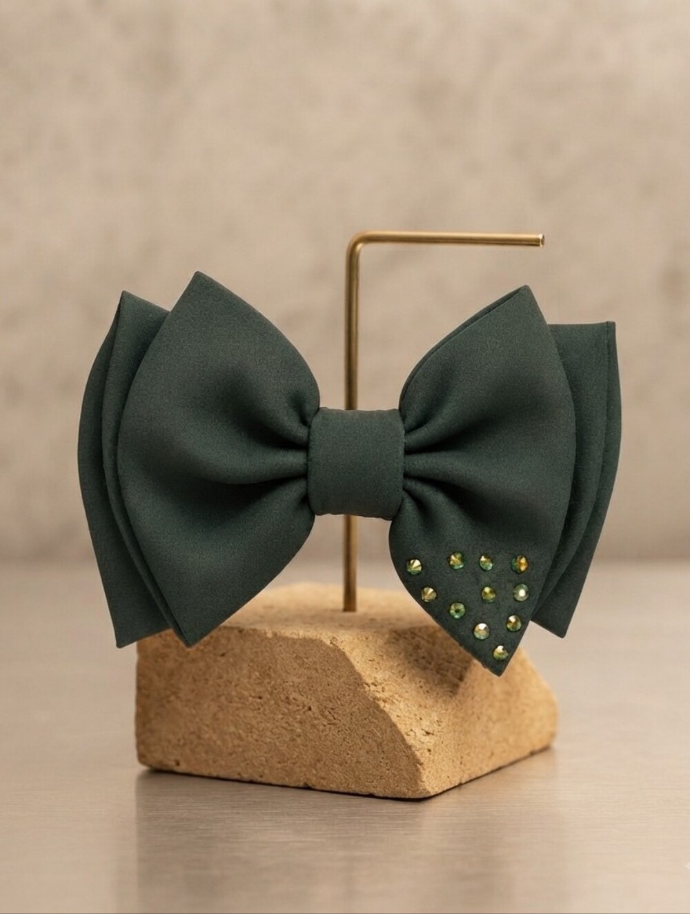 ⭐Handmade Bow Oversize Teal Hair Bow - Elegant Statement Ponytail Ribbon.